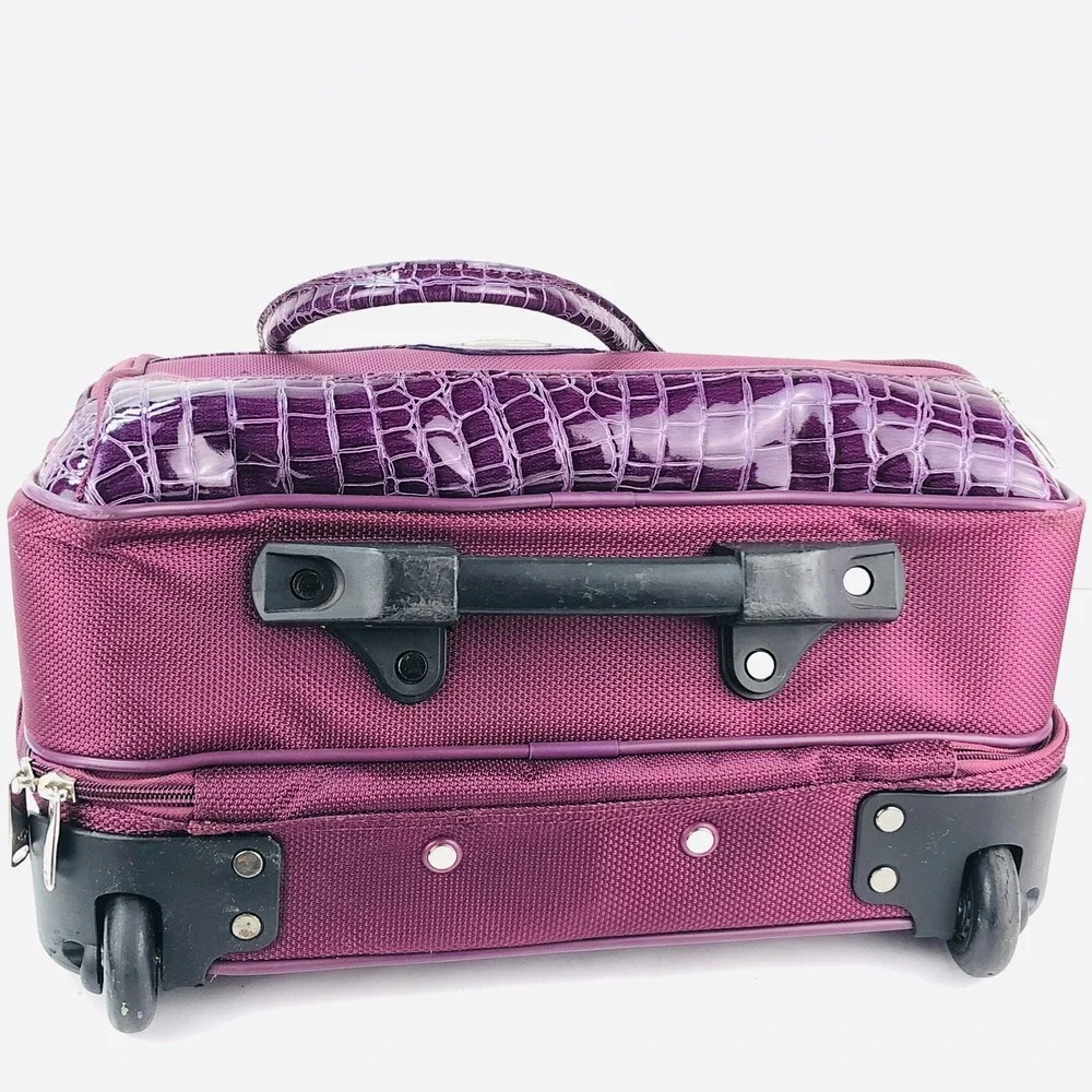 Samsonite Silhouette Carry-On Suitcase Purple 2-Wheel Under Seat Luggage